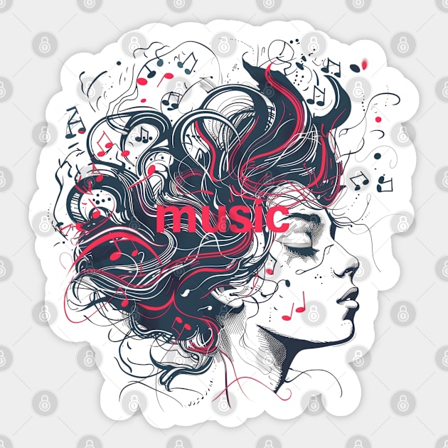 Head Full Of Music Sticker by Timeless Chaos